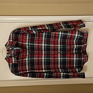 EUC Polo Ralph Lauren Western-Style Plaid Flannel Suede Patch Shirt-Large